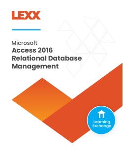 Access 2016: Relational Database Management