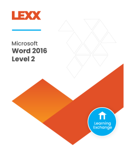 Word 2016 Level 2 R2.0