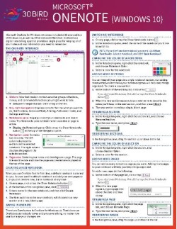 Microsoft OneNote (Windows 10) ShortTrack Training Card