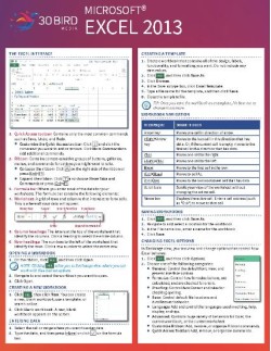 Excel 2013 Quick Reference Card