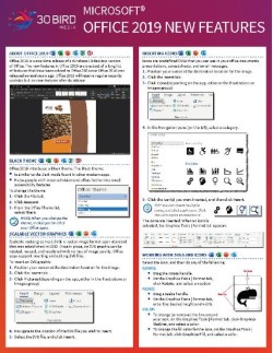 Office 2019 New Features Quick Reference Card
