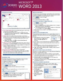 Word 2013 Quick Reference Card
