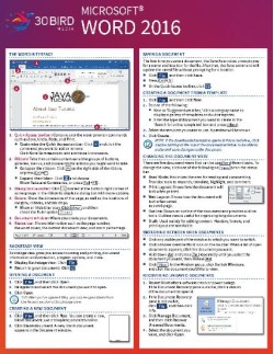 Word 2016 Quick Reference Card