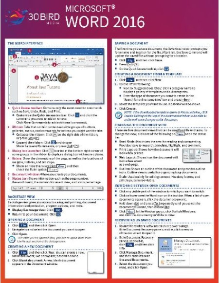Word 2016 Quick Reference Card Word 2016 Quick Reference Card