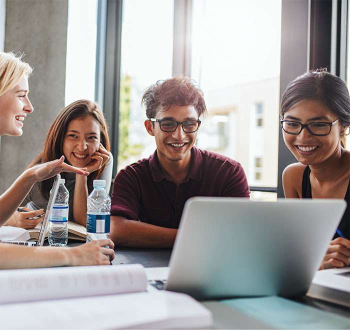 Students collaborating